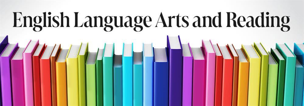 English Language Arts and Reading Header with colorful books